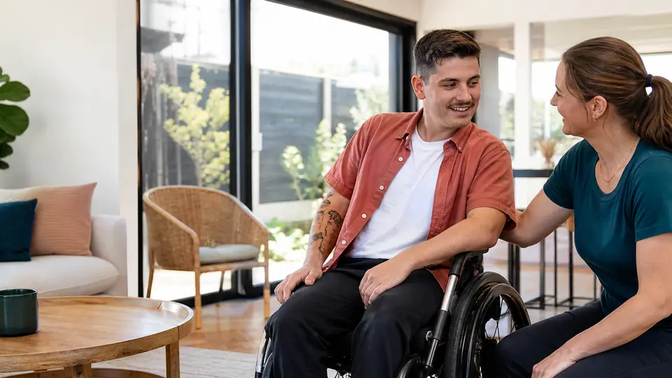 Adults sharing everyday moments at home and in the community with disability support